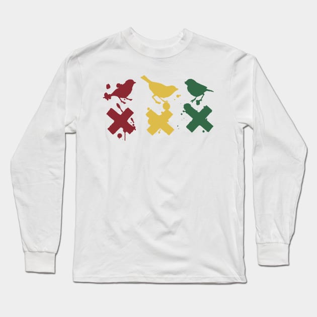 Ajax 3 Little Birds Long Sleeve T-Shirt by slawisa